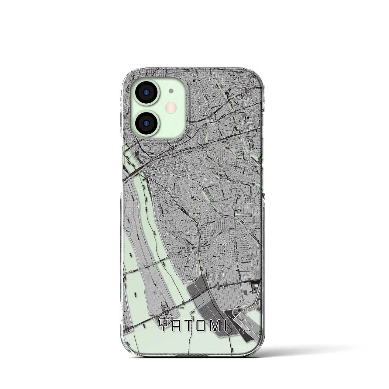 【弥富(愛知県)】地図柄iPhoneケース(クリアタイプ)