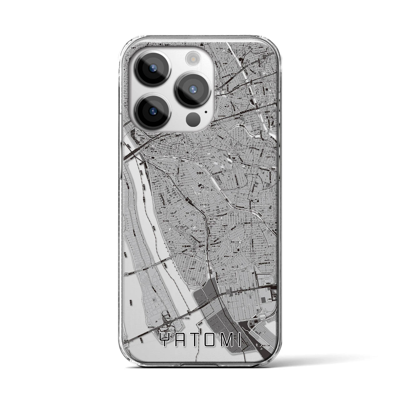 【弥富(愛知県)】地図柄iPhoneケース(クリアタイプ)