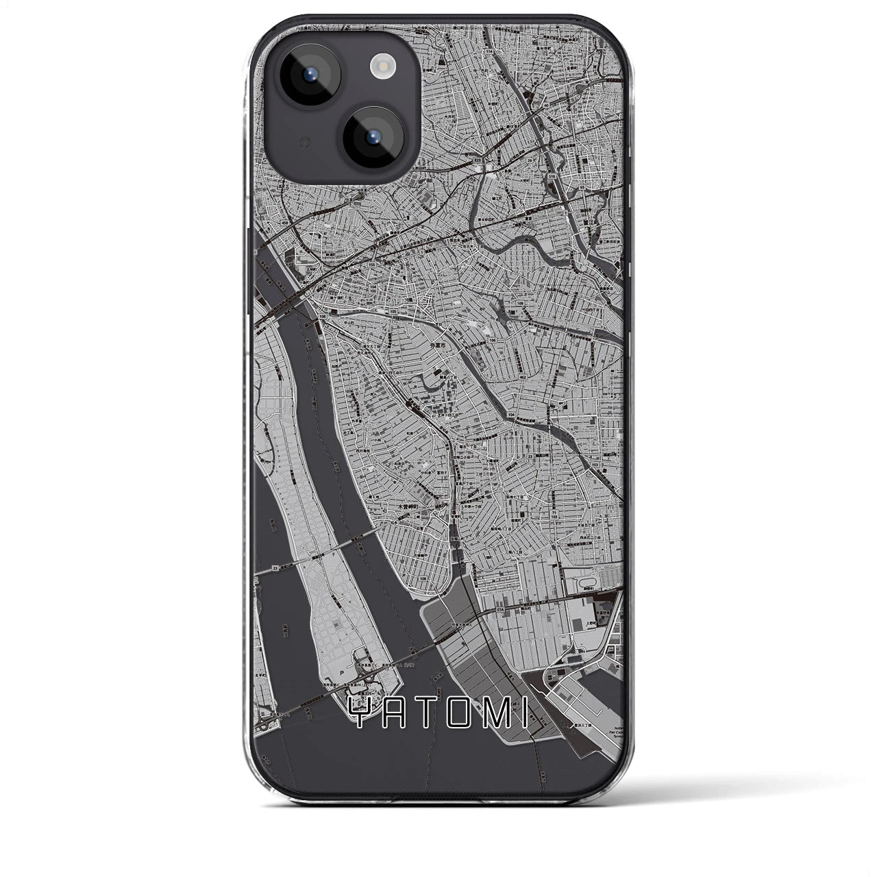 【弥富(愛知県)】地図柄iPhoneケース(クリアタイプ)