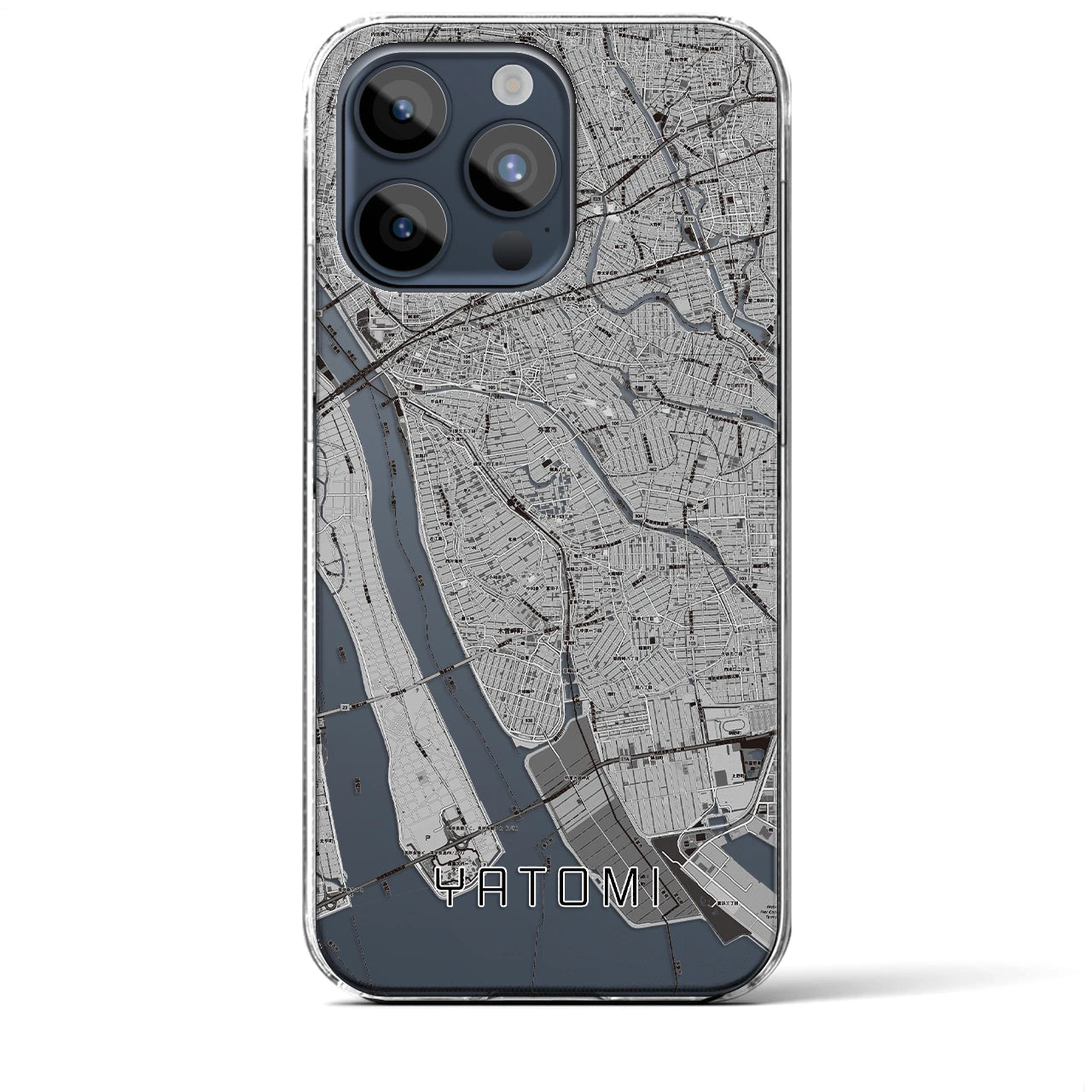 【弥富(愛知県)】地図柄iPhoneケース(クリアタイプ)