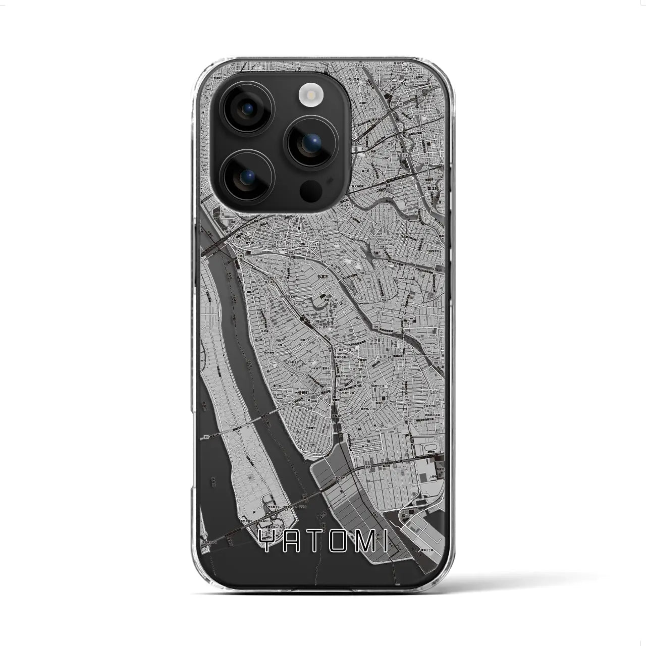 【弥富(愛知県)】地図柄iPhoneケース(クリアタイプ)