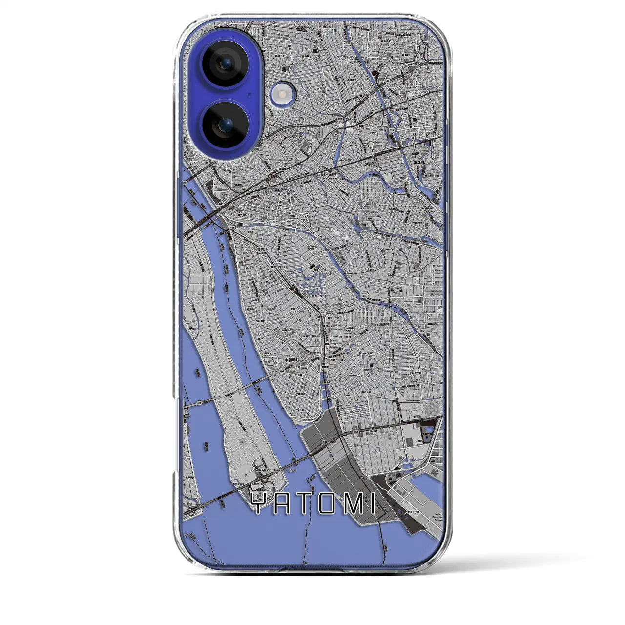 【弥富(愛知県)】地図柄iPhoneケース(クリアタイプ)