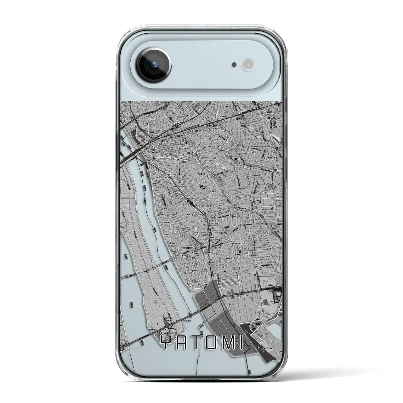 【弥富(愛知県)】地図柄iPhoneケース(クリアタイプ)