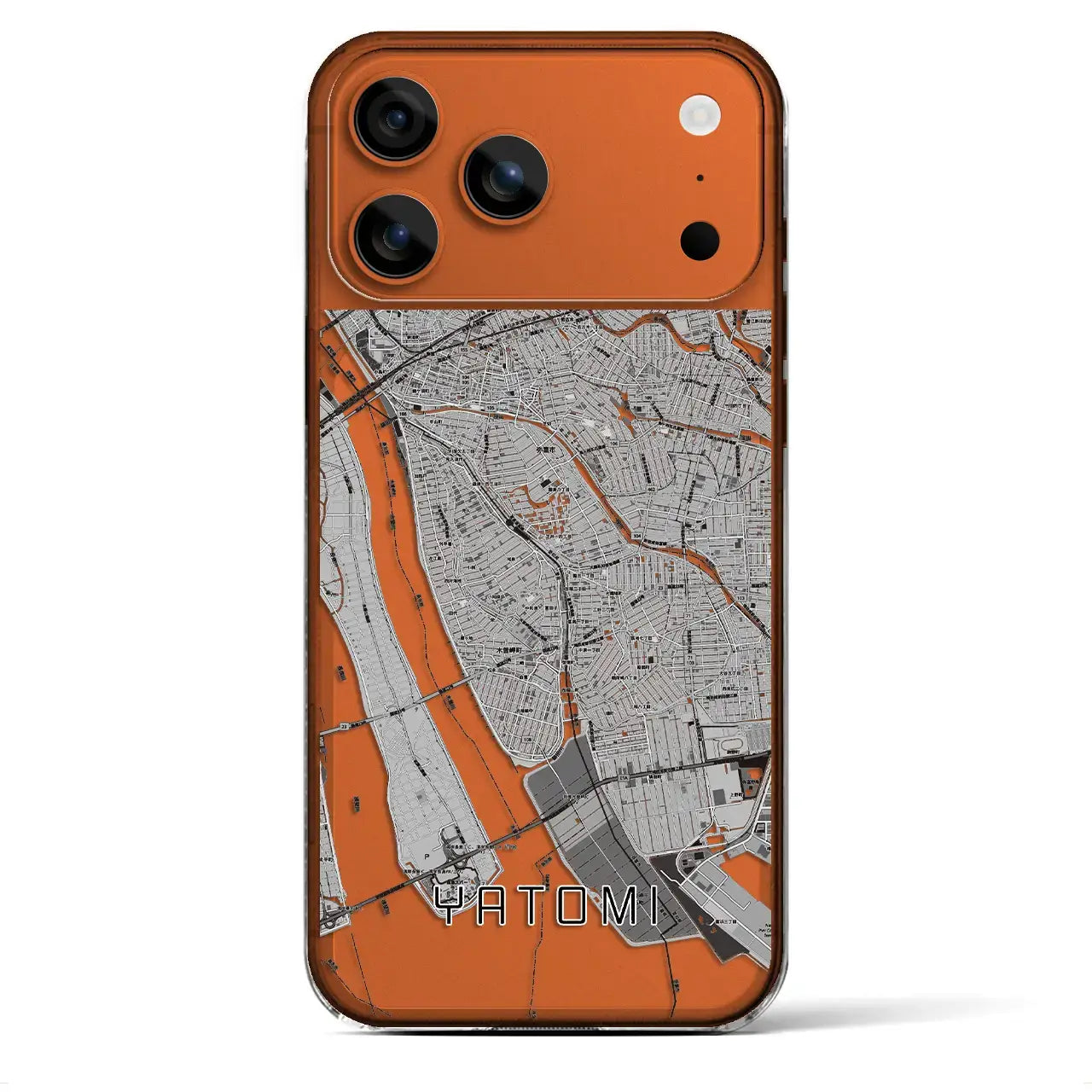 【弥富(愛知県)】地図柄iPhoneケース(クリアタイプ)