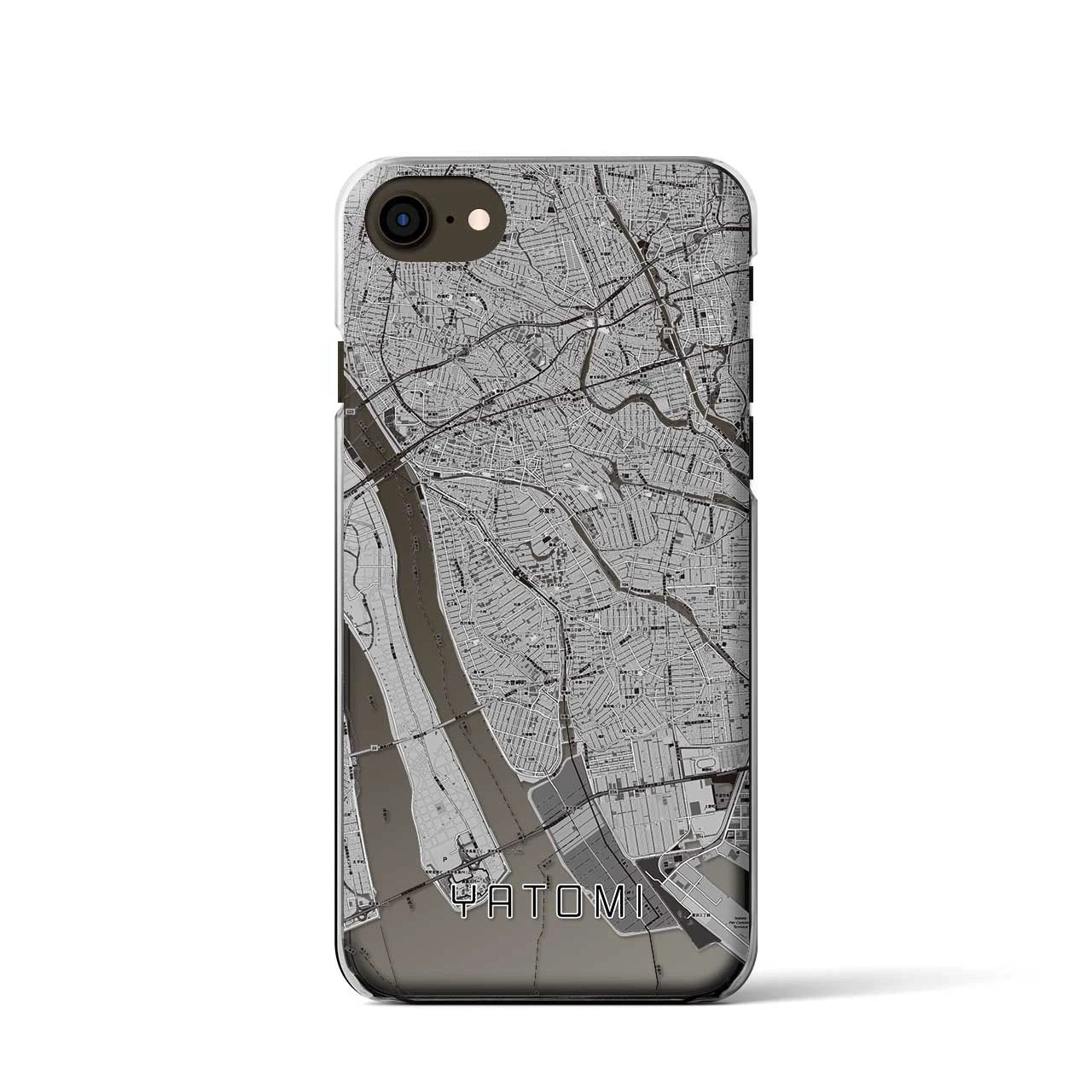 【弥富(愛知県)】地図柄iPhoneケース(クリアタイプ)