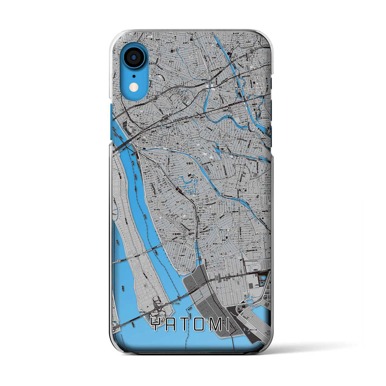【弥富(愛知県)】地図柄iPhoneケース(クリアタイプ)
