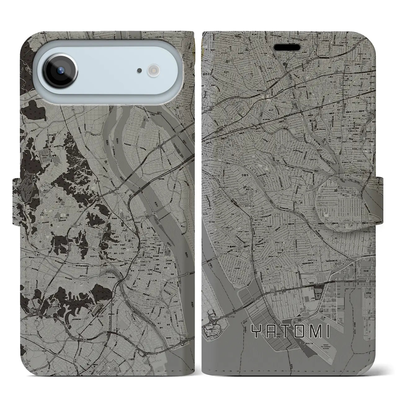 【弥富(愛知県)】地図柄iPhoneケース(手帳タイプ)