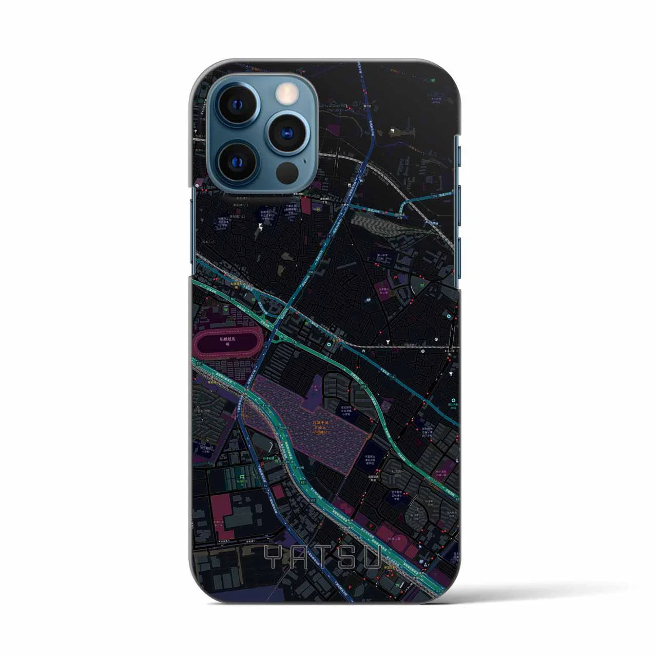 【谷津(千葉県)】地図柄iPhoneケース(バックカバータイプ)
