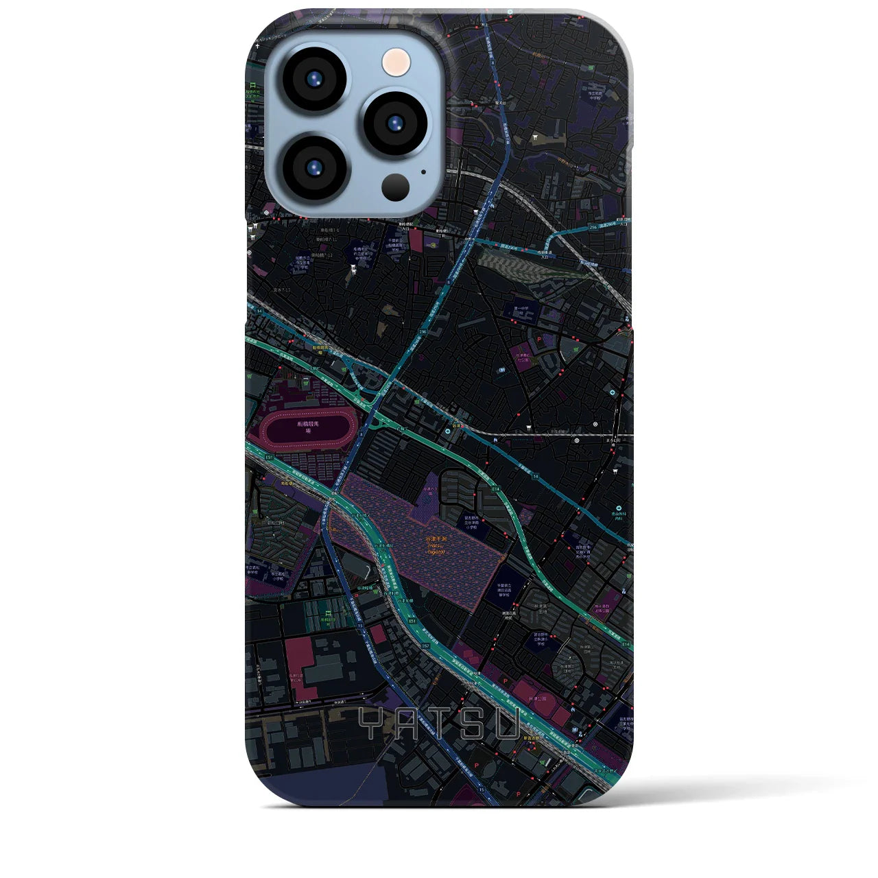 【谷津(千葉県)】地図柄iPhoneケース(バックカバータイプ)