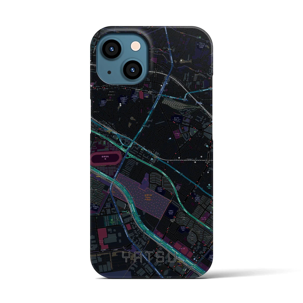 【谷津(千葉県)】地図柄iPhoneケース(バックカバータイプ)