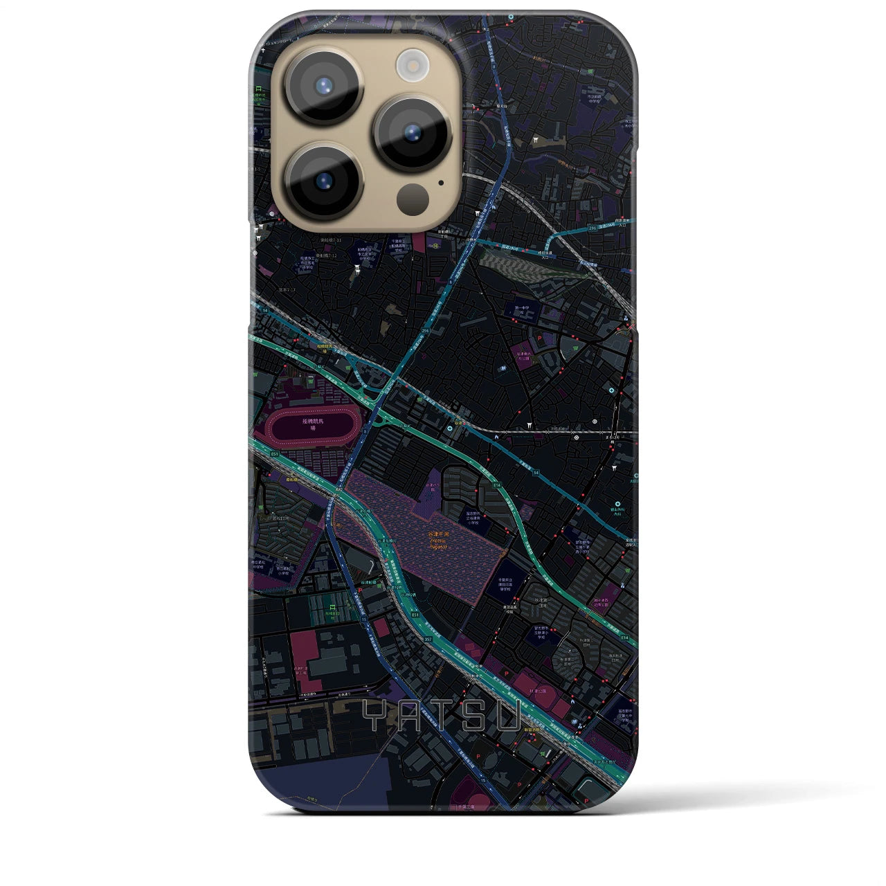 【谷津(千葉県)】地図柄iPhoneケース(バックカバータイプ)