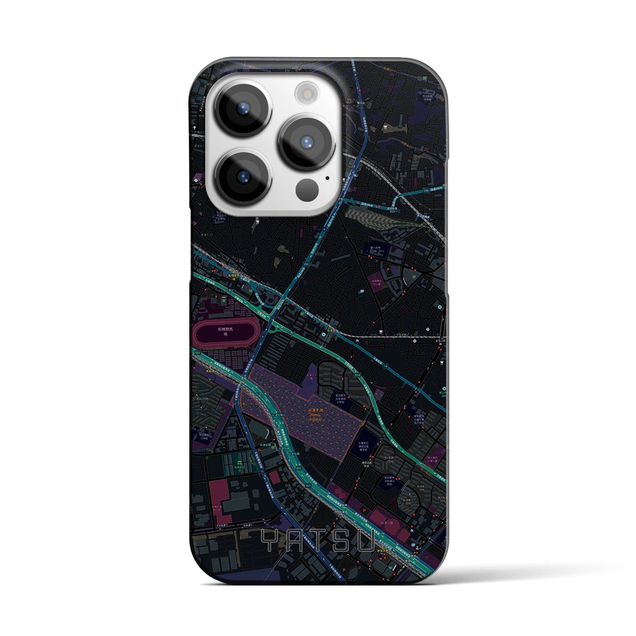 【谷津(千葉県)】地図柄iPhoneケース(バックカバータイプ)