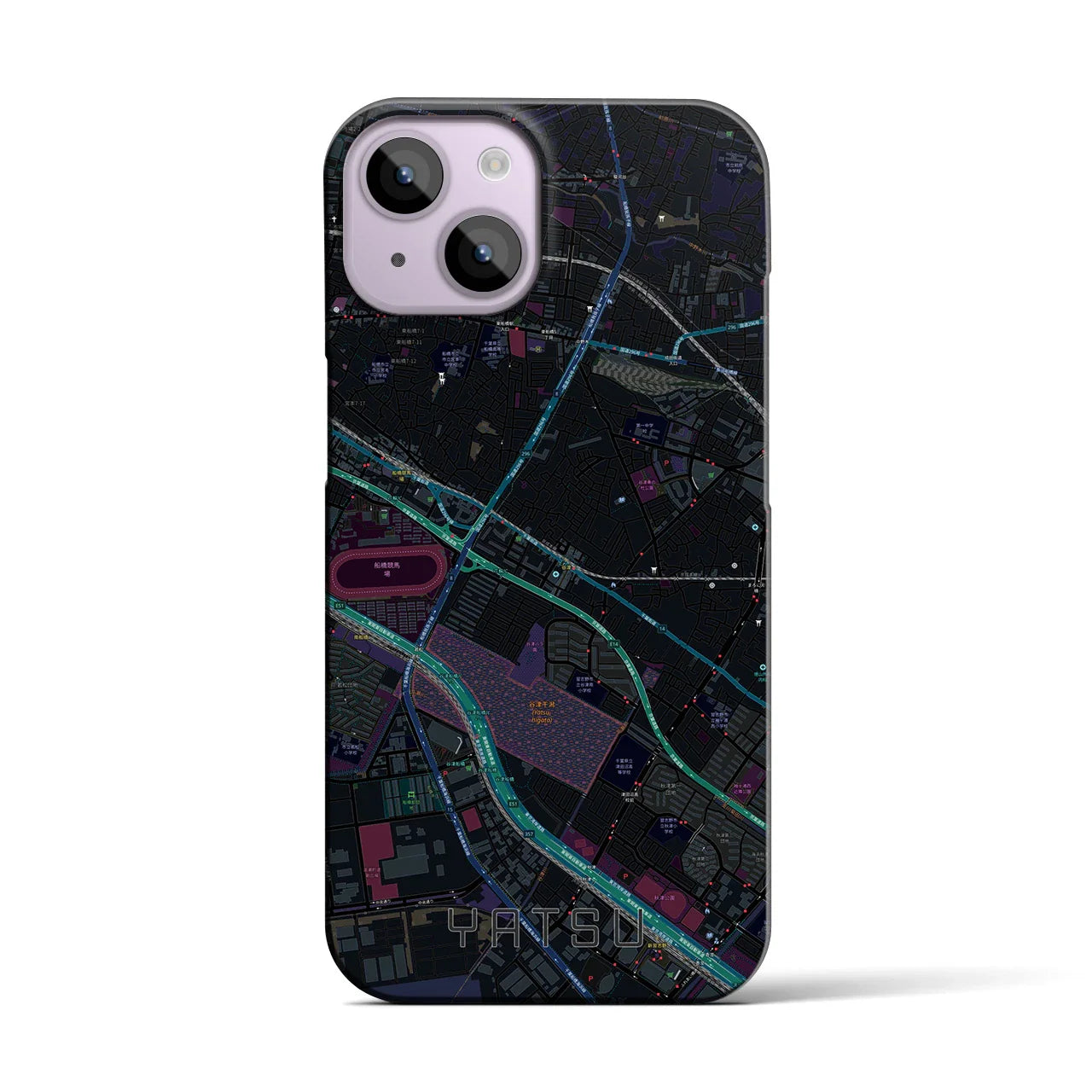 【谷津(千葉県)】地図柄iPhoneケース(バックカバータイプ)