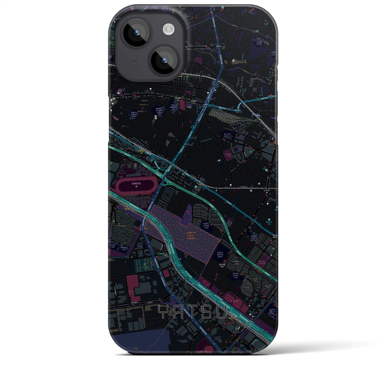 【谷津(千葉県)】地図柄iPhoneケース(バックカバータイプ)