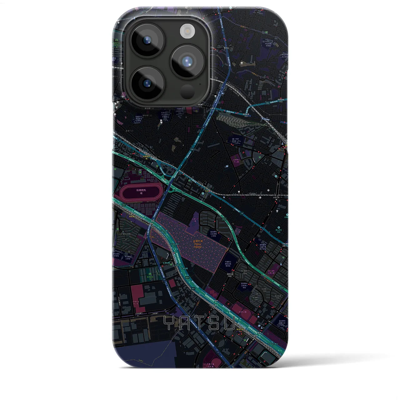 【谷津(千葉県)】地図柄iPhoneケース(バックカバータイプ)
