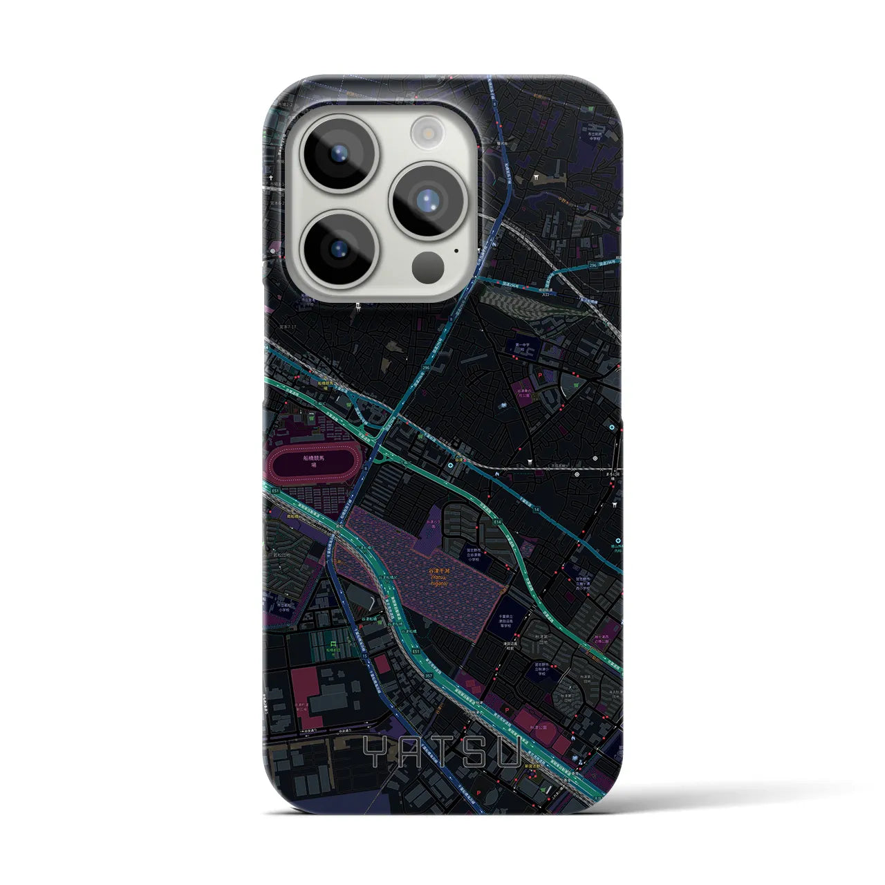【谷津(千葉県)】地図柄iPhoneケース(バックカバータイプ)