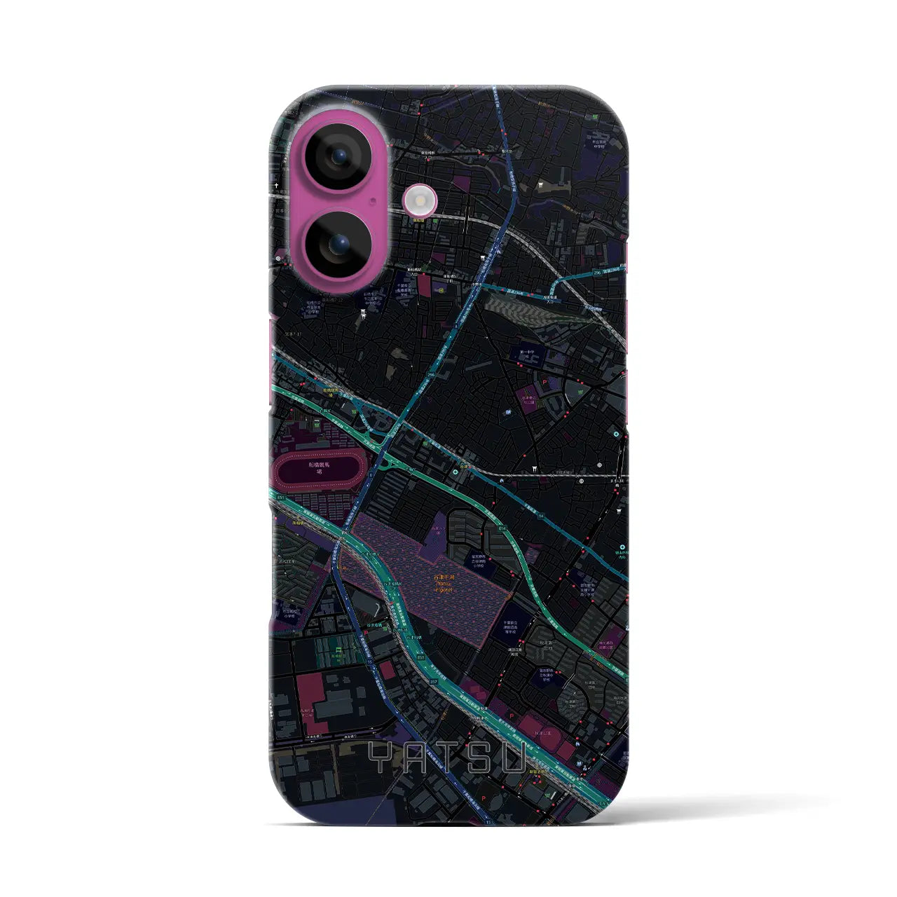 【谷津(千葉県)】地図柄iPhoneケース(バックカバータイプ)