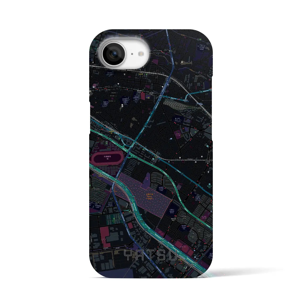 【谷津(千葉県)】地図柄iPhoneケース(バックカバータイプ)