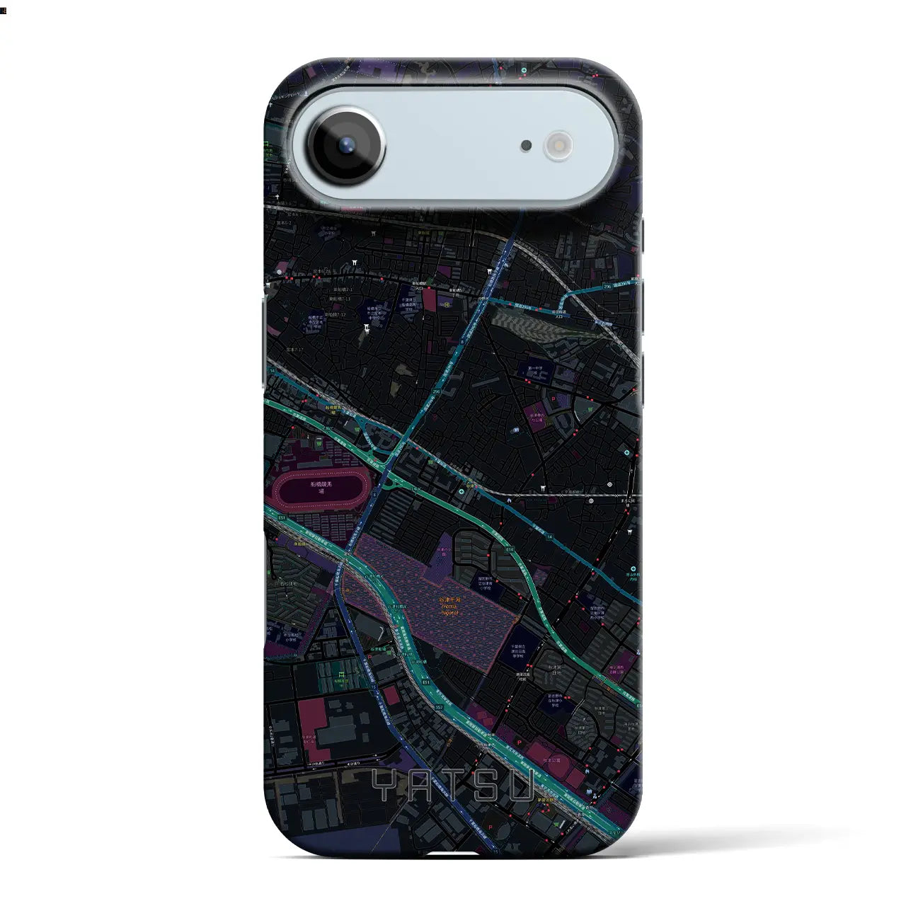 【谷津(千葉県)】地図柄iPhoneケース(バックカバータイプ)