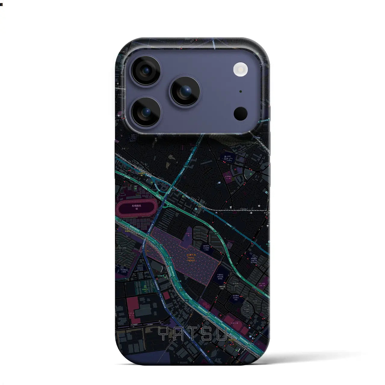 【谷津(千葉県)】地図柄iPhoneケース(バックカバータイプ)