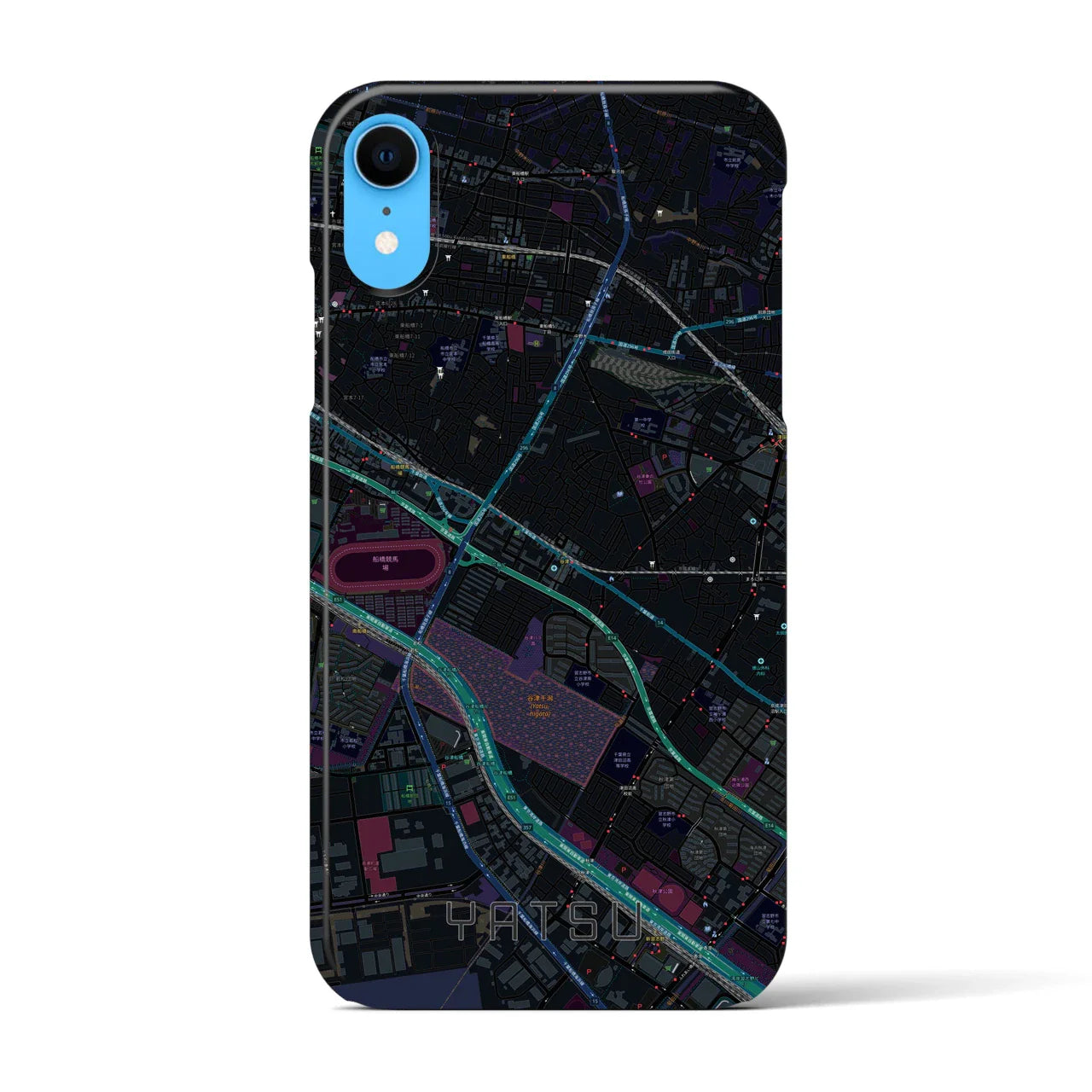 【谷津(千葉県)】地図柄iPhoneケース(バックカバータイプ)