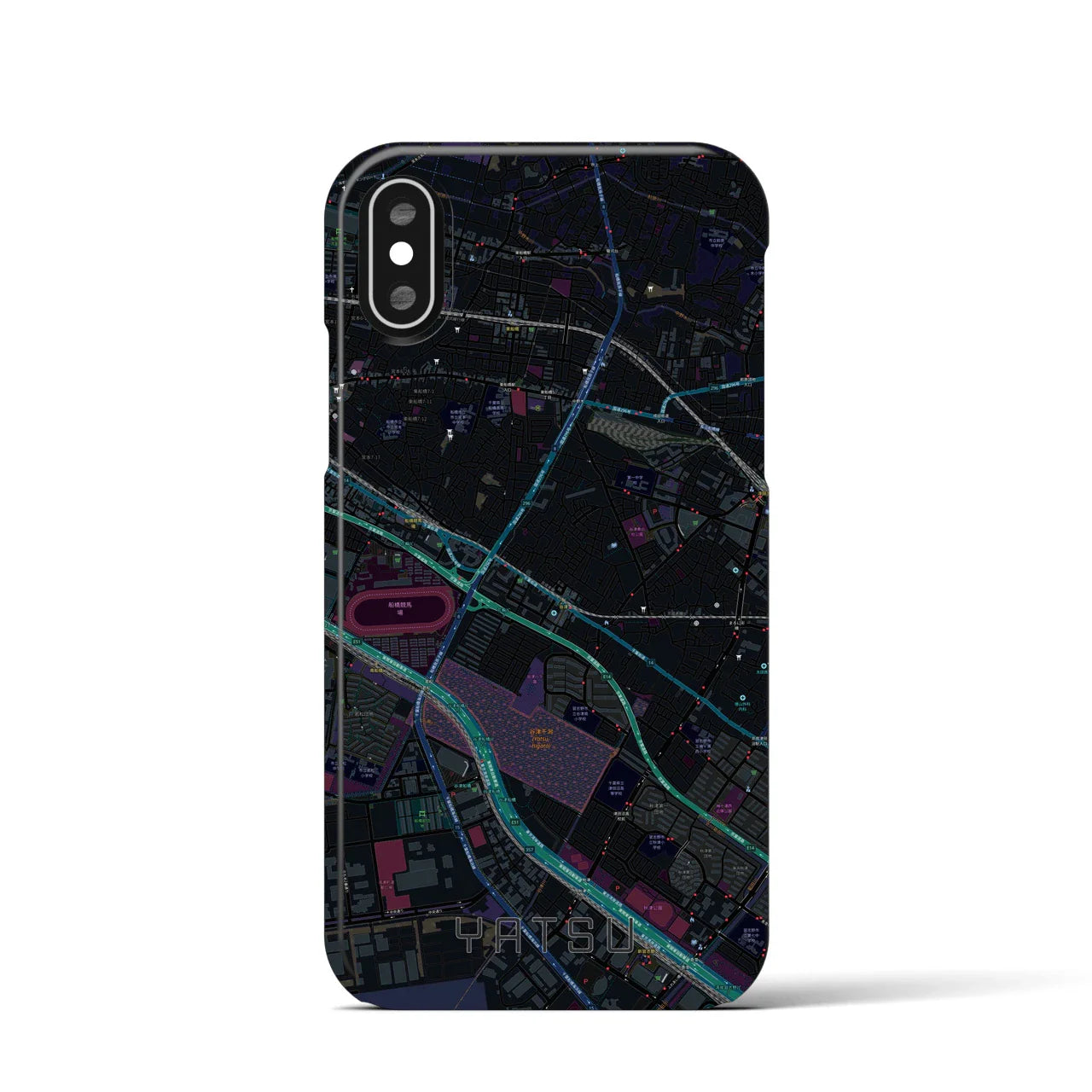 【谷津(千葉県)】地図柄iPhoneケース(バックカバータイプ)