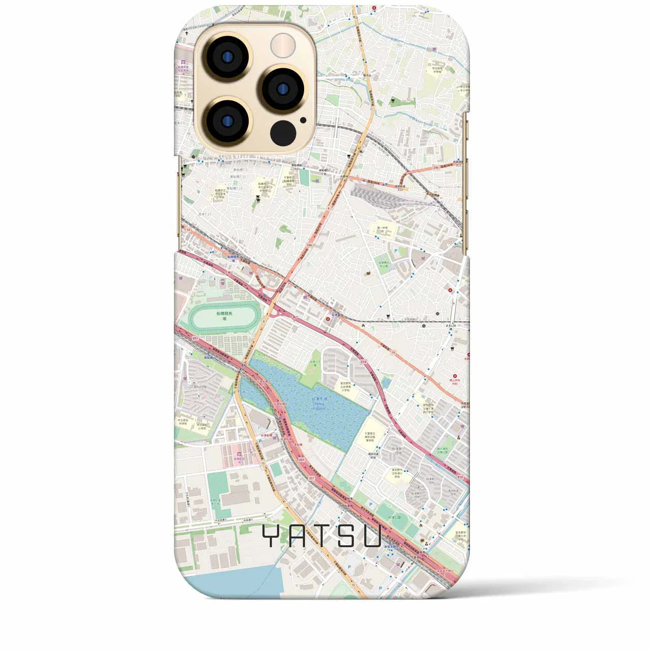 【谷津(千葉県)】地図柄iPhoneケース(バックカバータイプ)