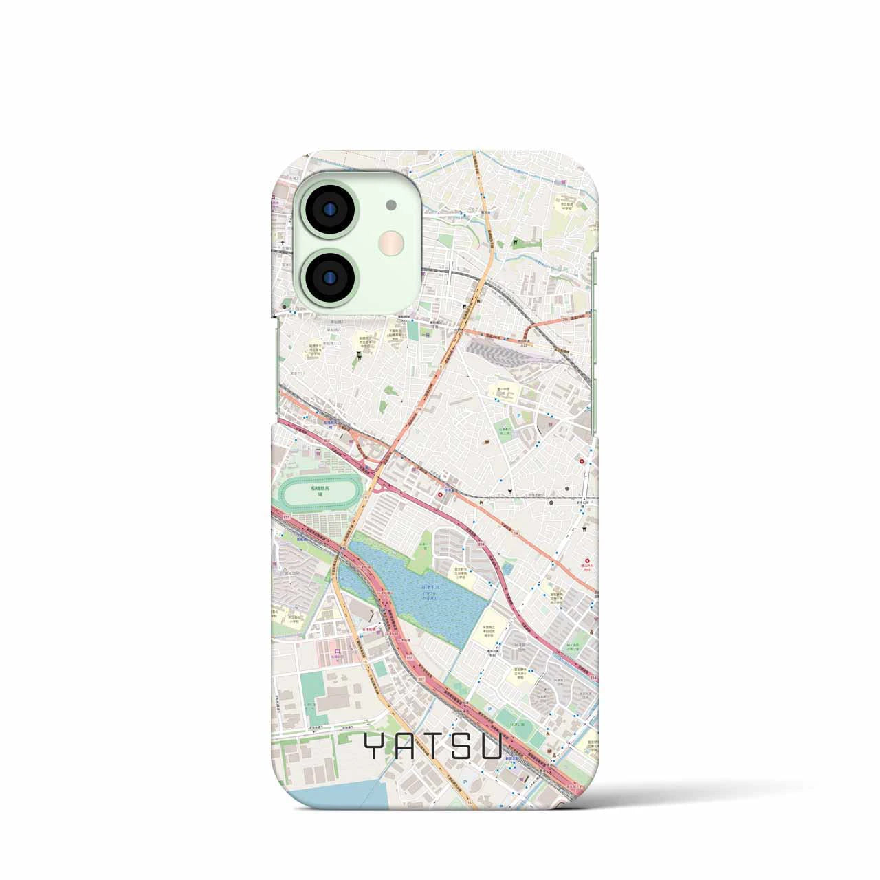 【谷津(千葉県)】地図柄iPhoneケース(バックカバータイプ)