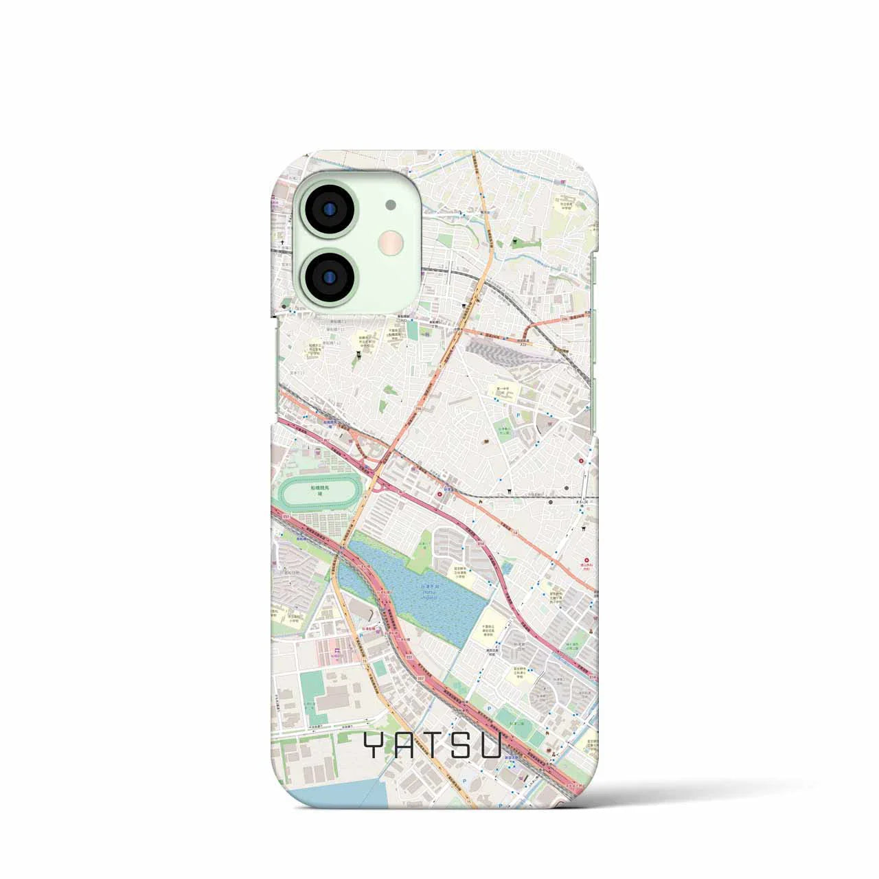 【谷津(千葉県)】地図柄iPhoneケース(バックカバータイプ)