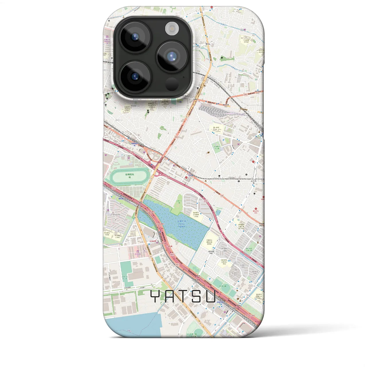 【谷津(千葉県)】地図柄iPhoneケース(バックカバータイプ)