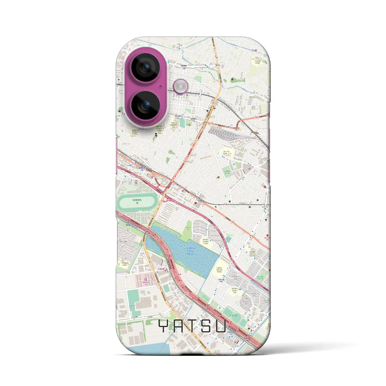 【谷津(千葉県)】地図柄iPhoneケース(バックカバータイプ)