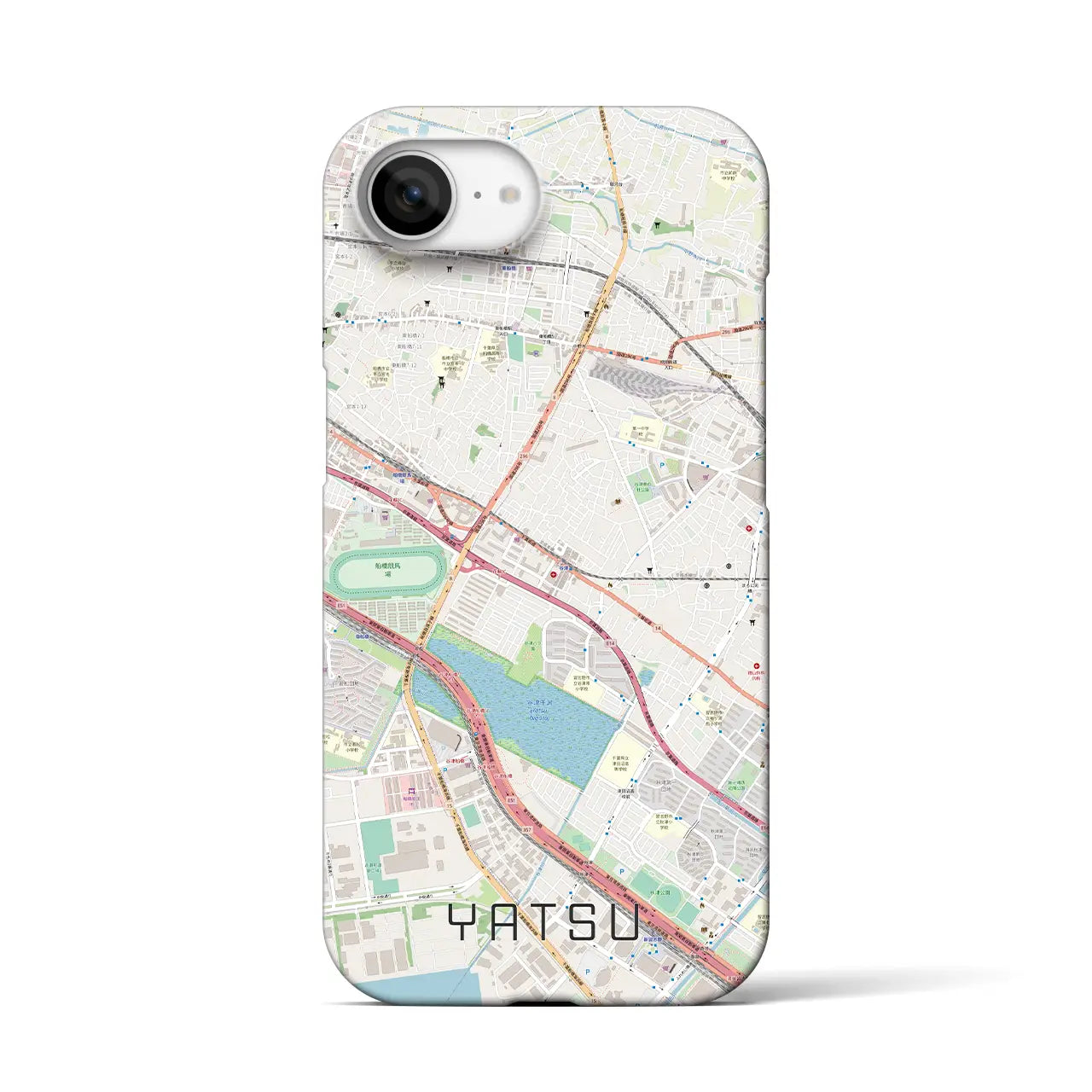 【谷津(千葉県)】地図柄iPhoneケース(バックカバータイプ)