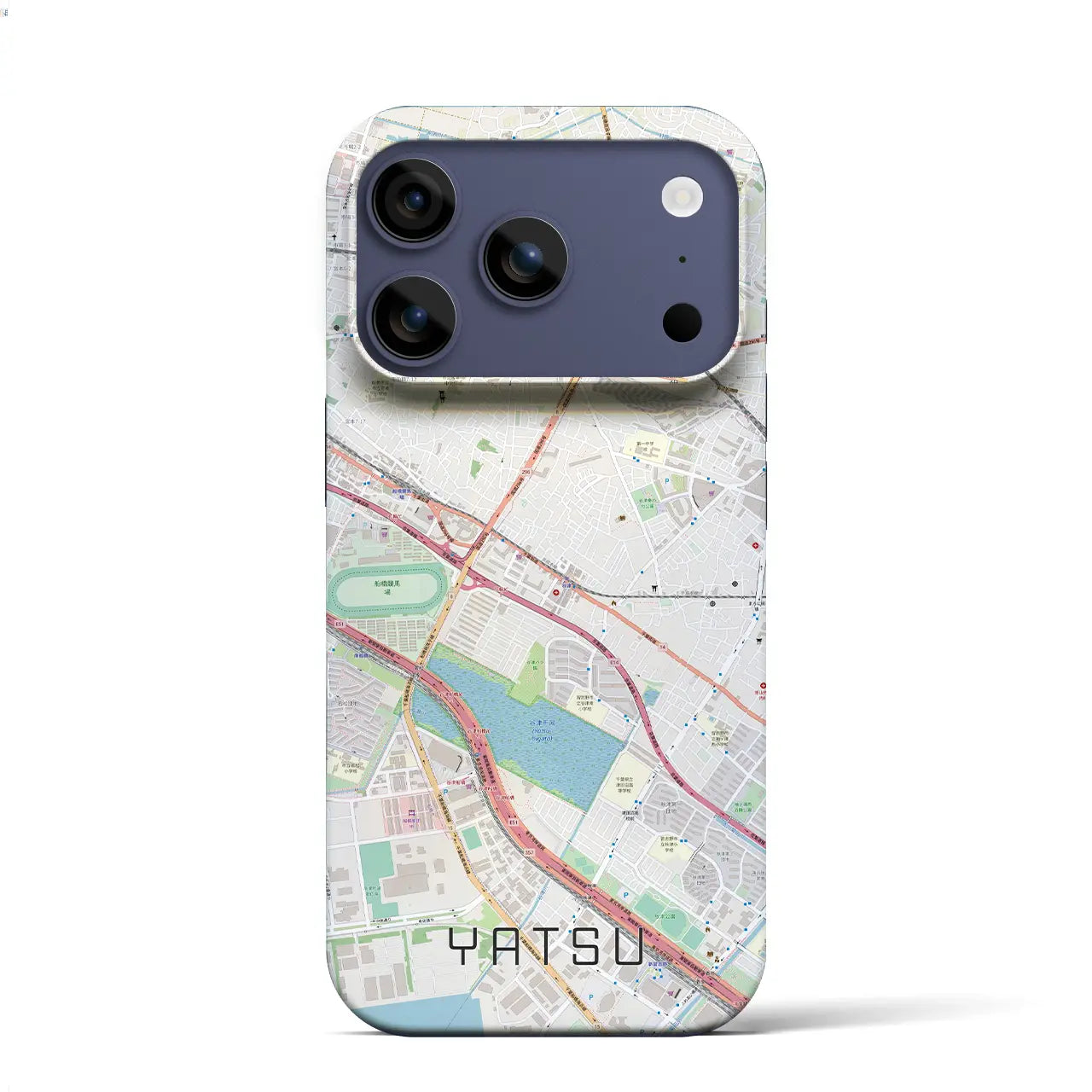 【谷津(千葉県)】地図柄iPhoneケース(バックカバータイプ)