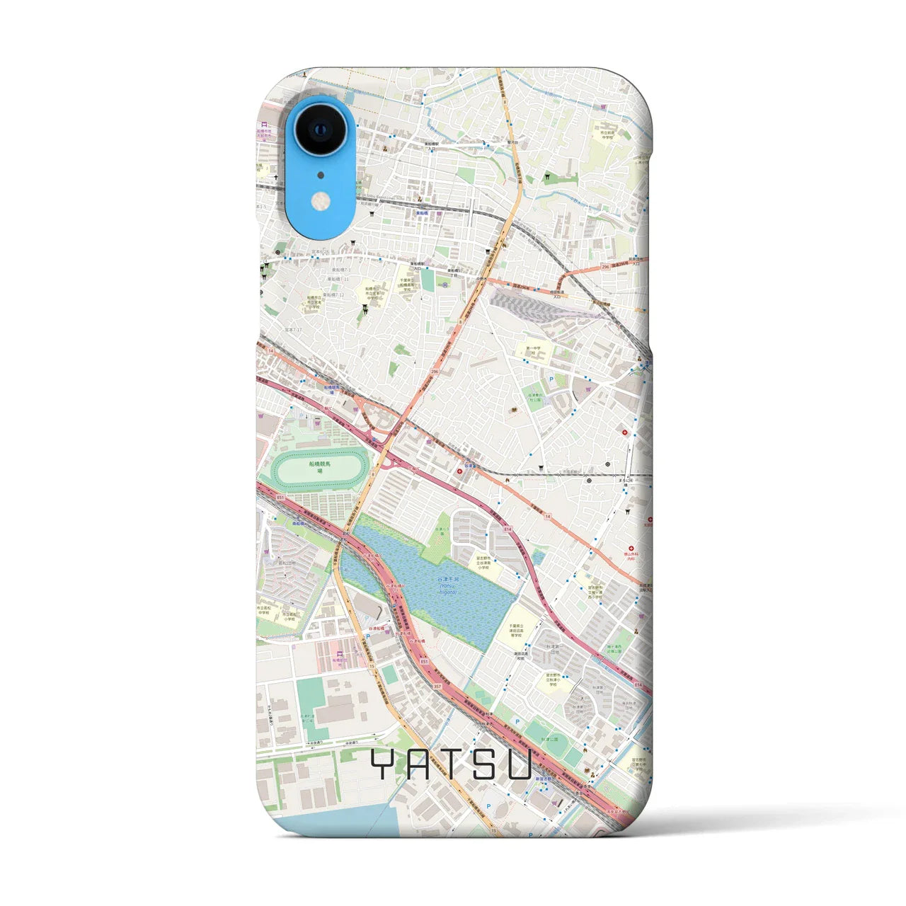【谷津(千葉県)】地図柄iPhoneケース(バックカバータイプ)