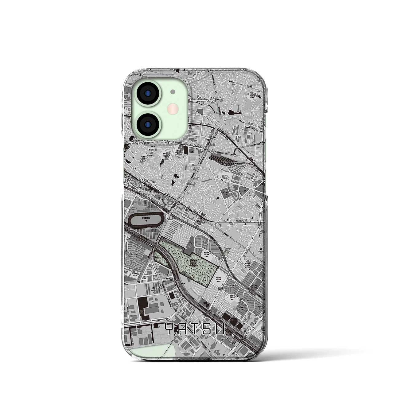 【谷津(千葉県)】地図柄iPhoneケース(クリアタイプ)