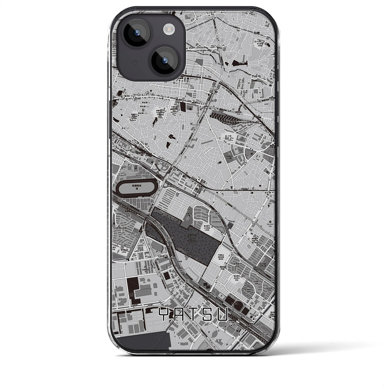 【谷津(千葉県)】地図柄iPhoneケース(クリアタイプ)