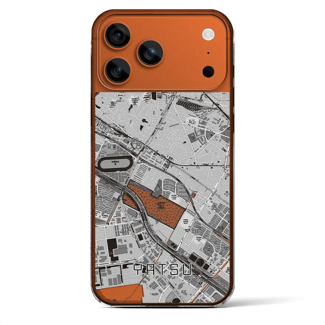 【谷津(千葉県)】地図柄iPhoneケース(クリアタイプ)