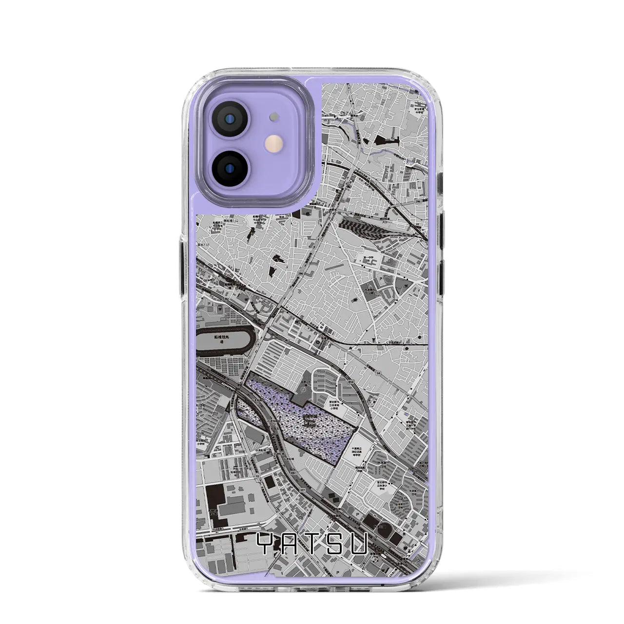 【谷津(千葉県)】地図柄iPhoneケース(MagSafeタイプ)