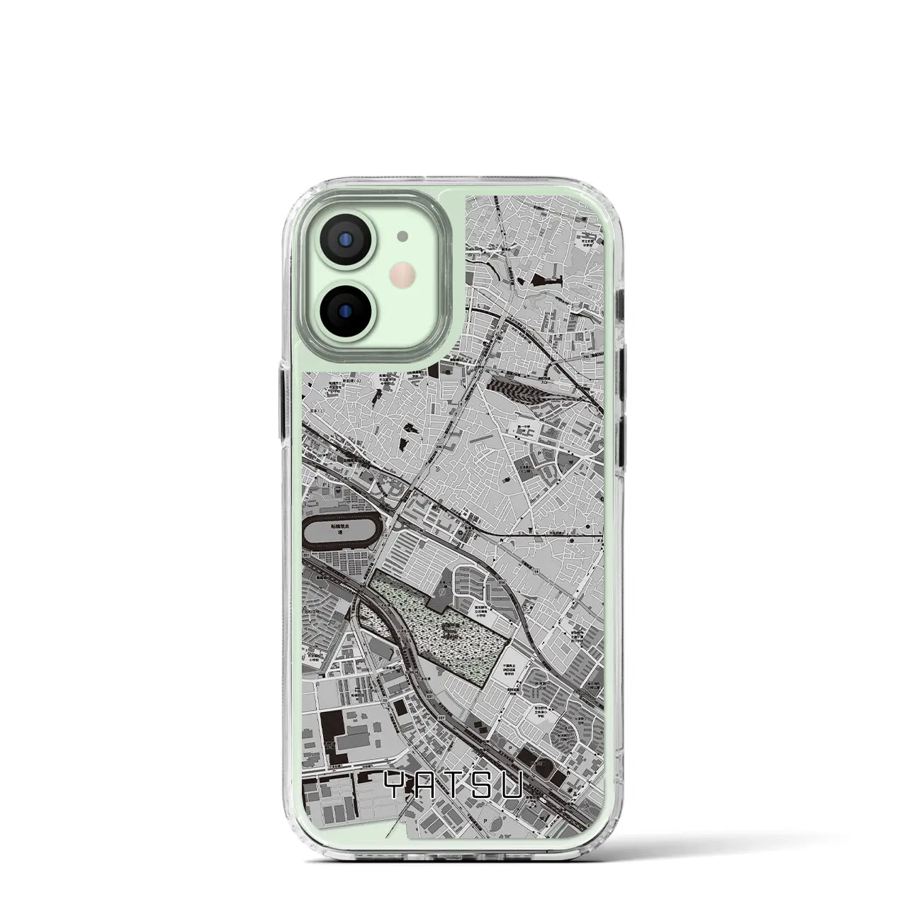 【谷津(千葉県)】地図柄iPhoneケース(MagSafeタイプ)