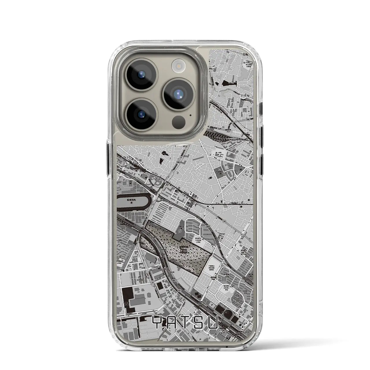 【谷津(千葉県)】地図柄iPhoneケース(MagSafeタイプ)