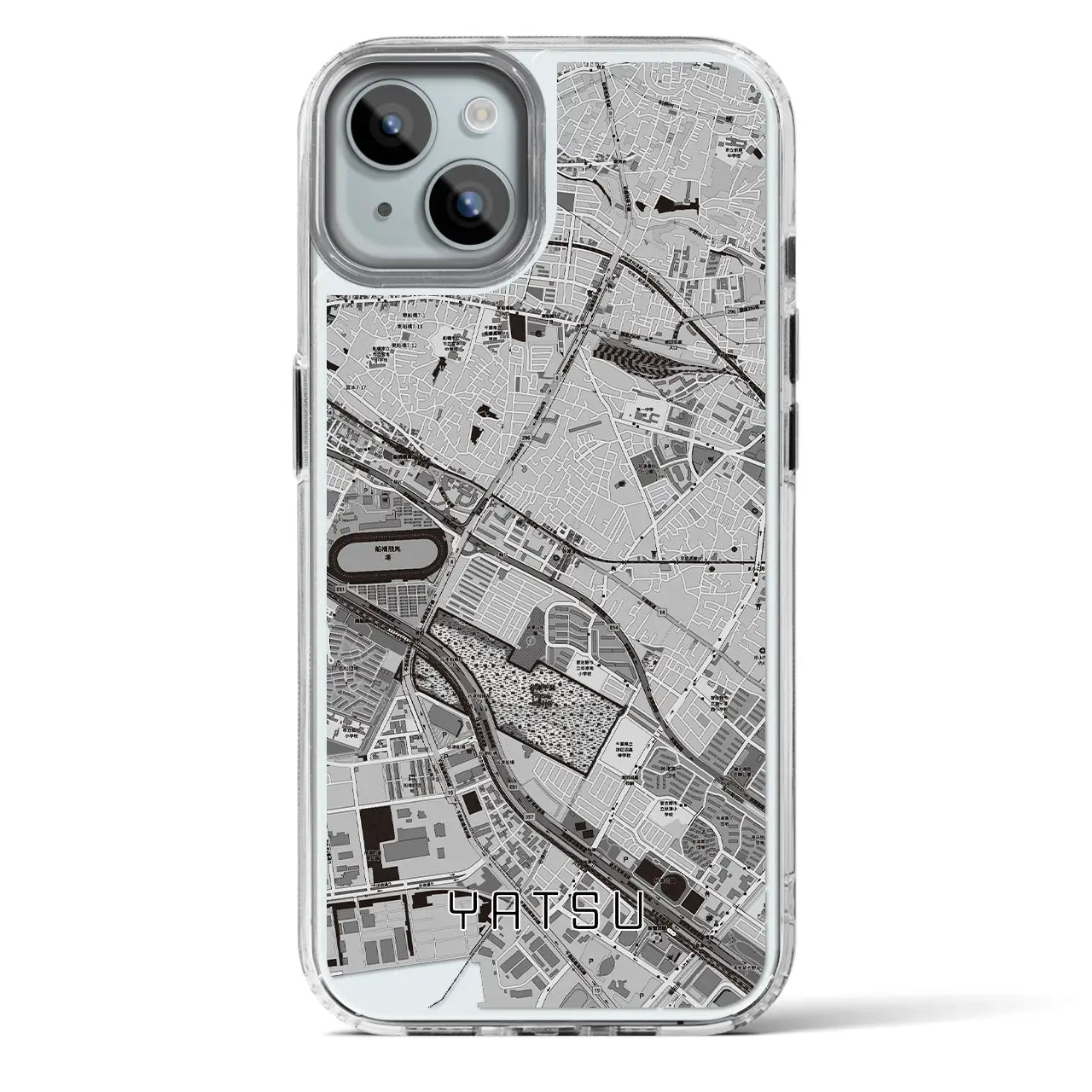 【谷津(千葉県)】地図柄iPhoneケース(MagSafeタイプ)