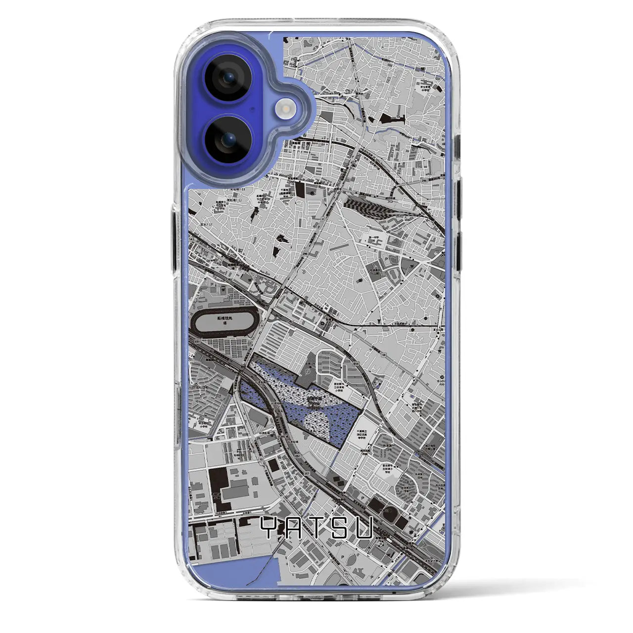 【谷津(千葉県)】地図柄iPhoneケース(MagSafeタイプ)