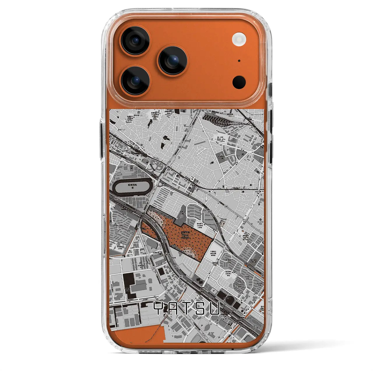 【谷津(千葉県)】地図柄iPhoneケース(MagSafeタイプ)