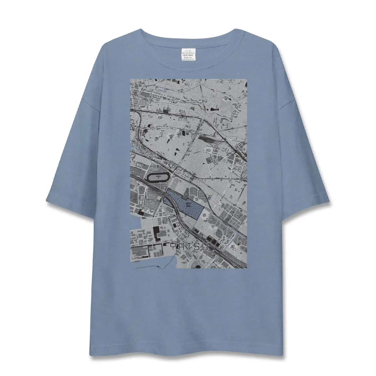 【谷津(千葉県)】地図柄ビッグシルエットTシャツ
