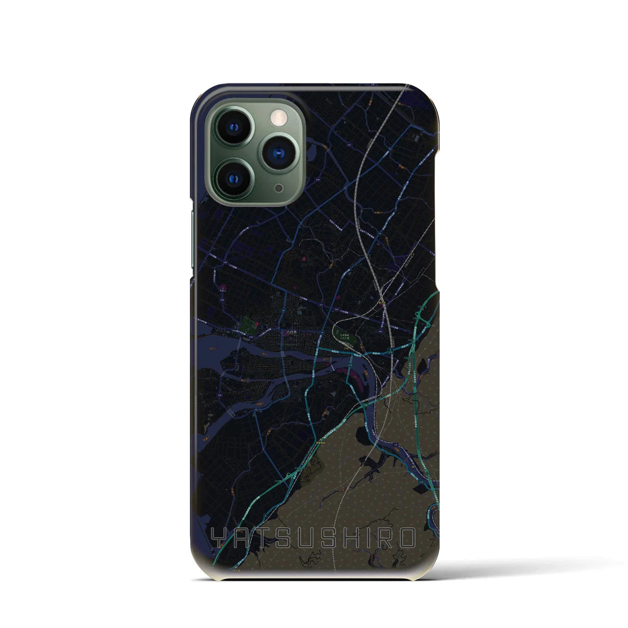 【八代(熊本県)】地図柄iPhoneケース(バックカバータイプ)