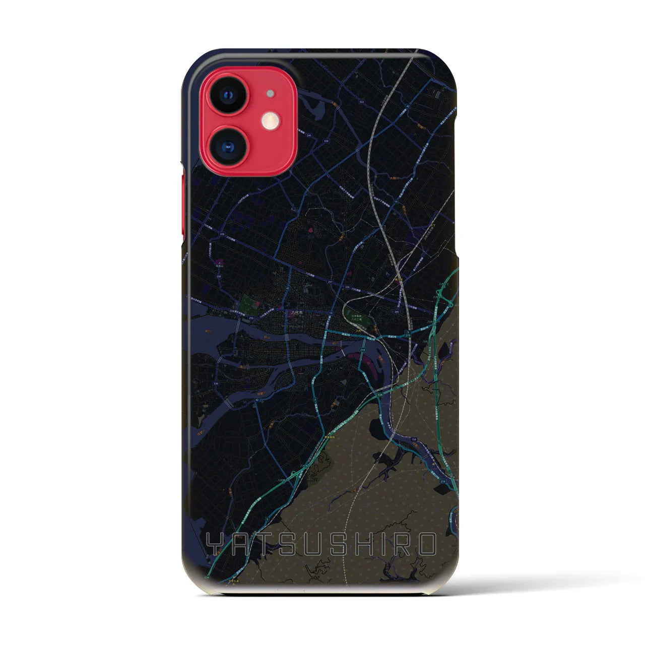 【八代(熊本県)】地図柄iPhoneケース(バックカバータイプ)