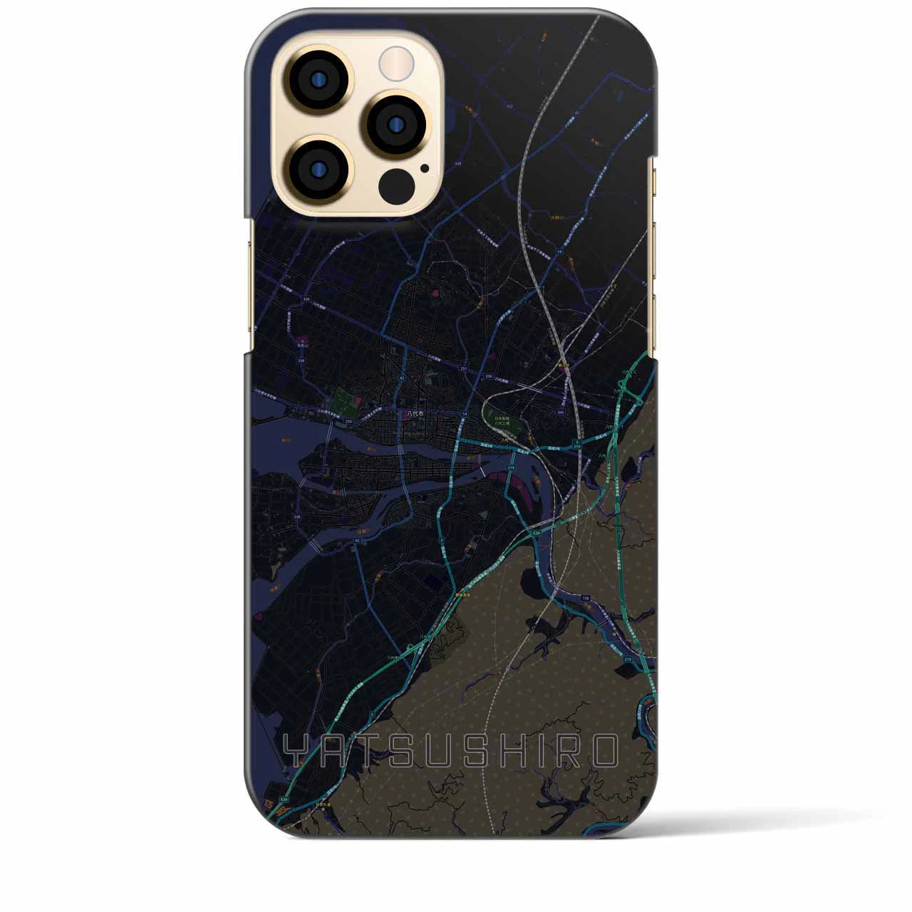 【八代(熊本県)】地図柄iPhoneケース(バックカバータイプ)