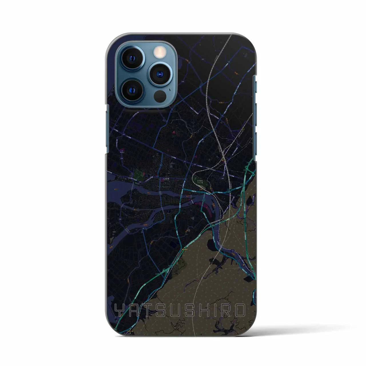 【八代(熊本県)】地図柄iPhoneケース(バックカバータイプ)