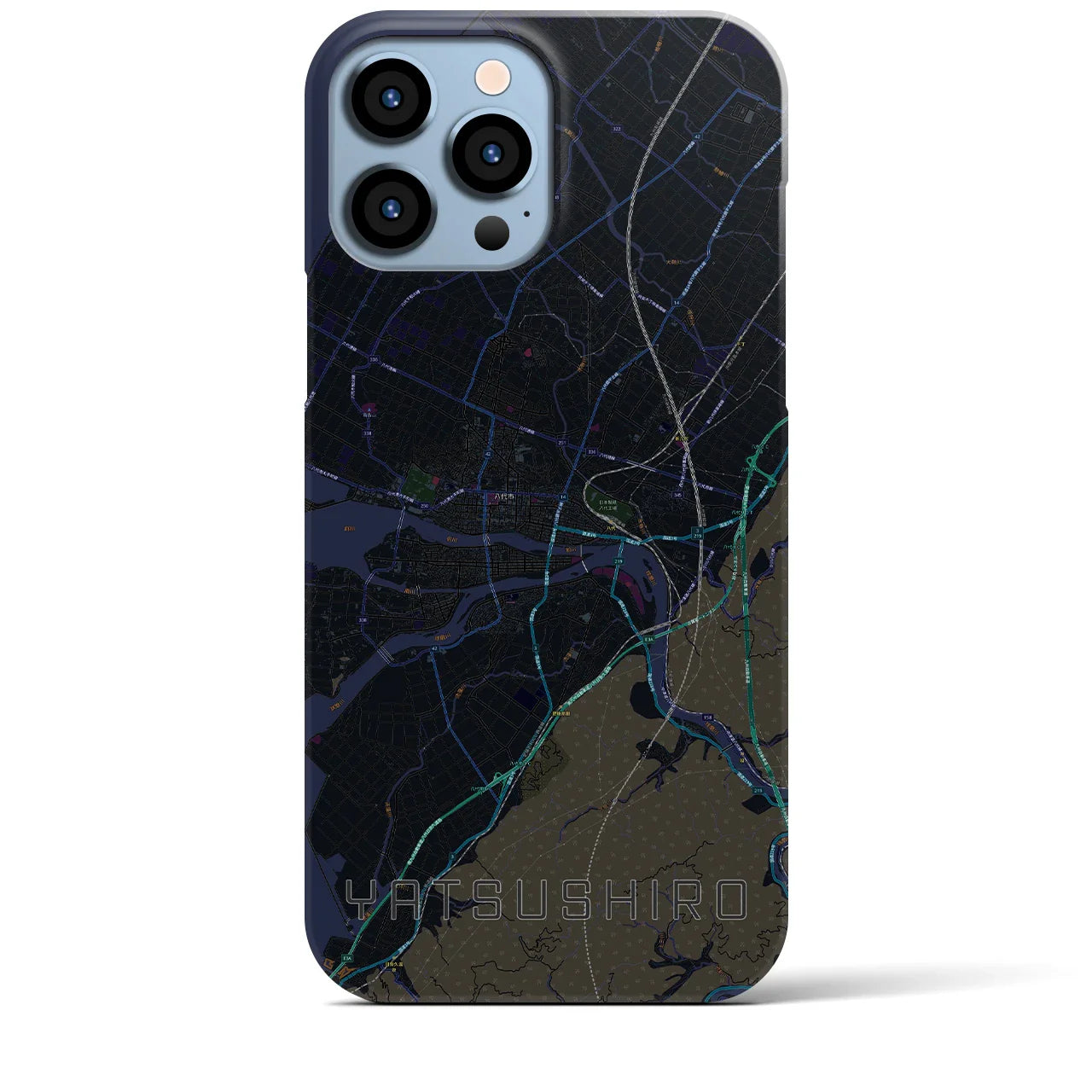 【八代(熊本県)】地図柄iPhoneケース(バックカバータイプ)