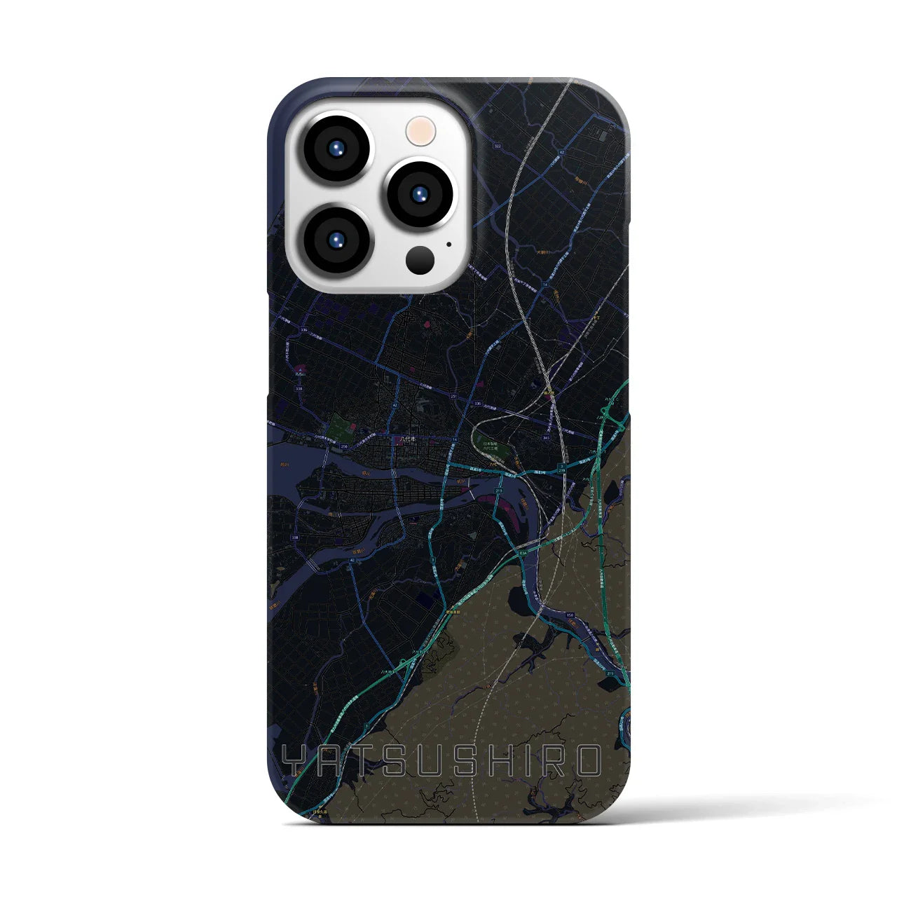 【八代(熊本県)】地図柄iPhoneケース(バックカバータイプ)